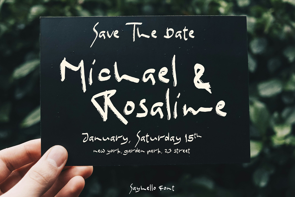 Sayhello Brush Font, a Handwritten Font by madeDeduk (Photo 8 of 8)
