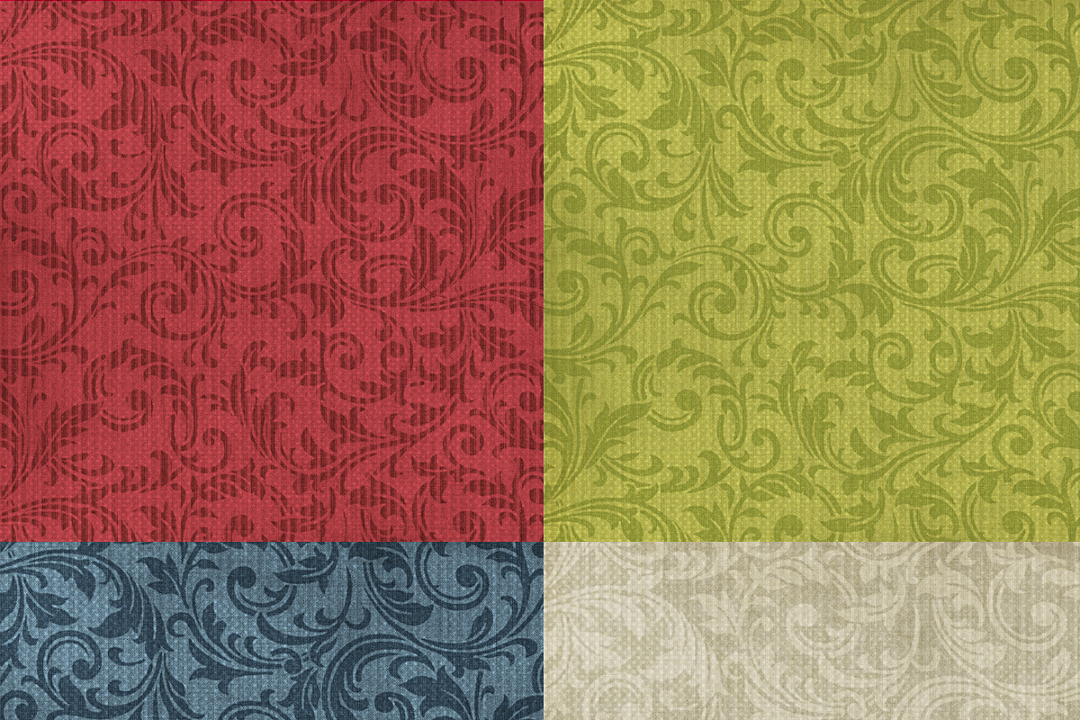 Damask and Stripes Digital Paper-14 preview 2
