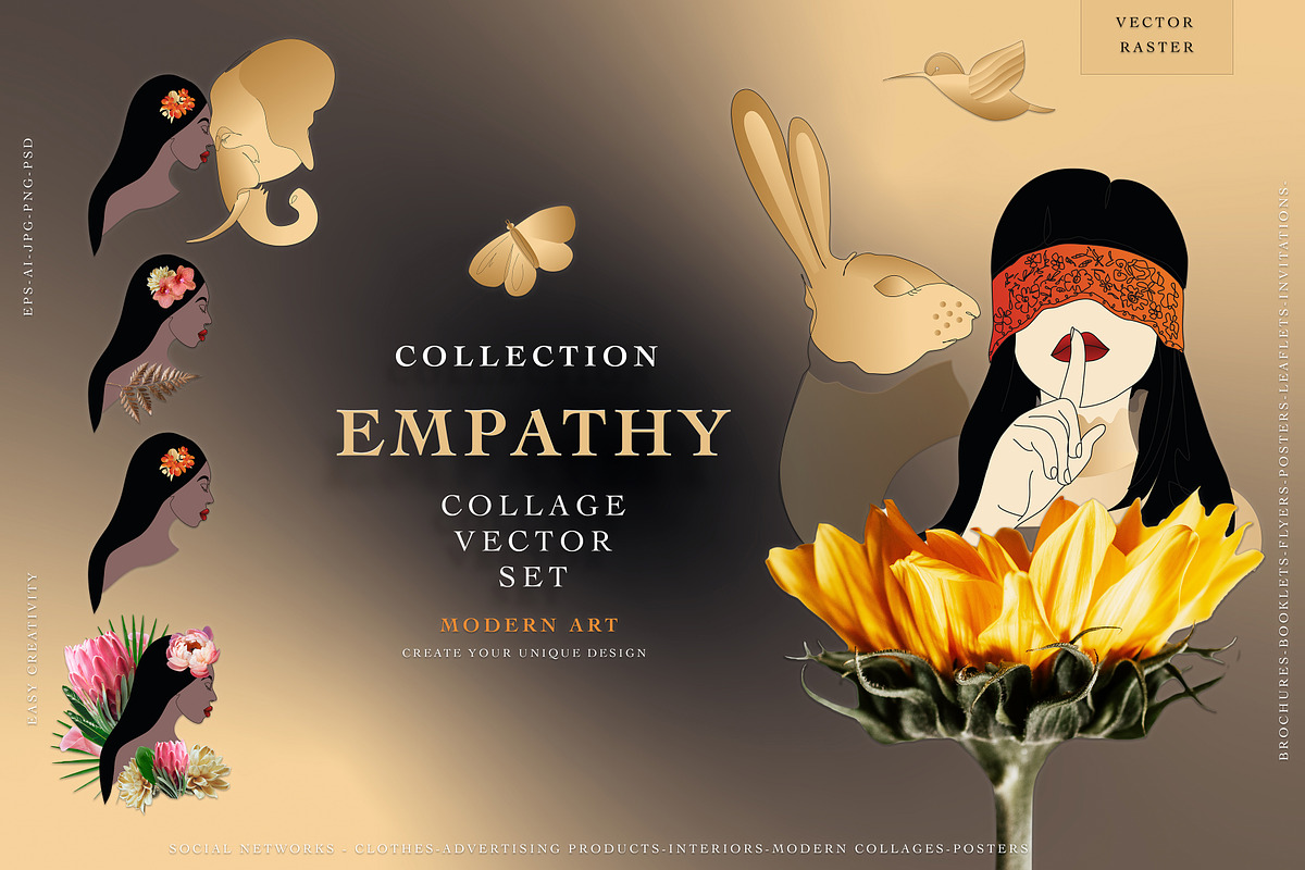 Collage collection/ Empathy, an Illustration by WildStrawberry Magic (Photo 1 of 11)