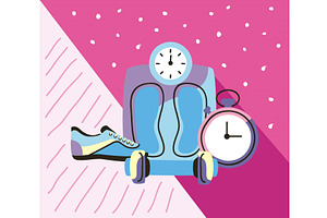 healthy lifestyle four icons, a Sport Illustration by studiogstock