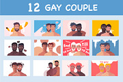 Gay couple vector, a Person Illustration by foxndeer (Thumbnail 1 of 4)