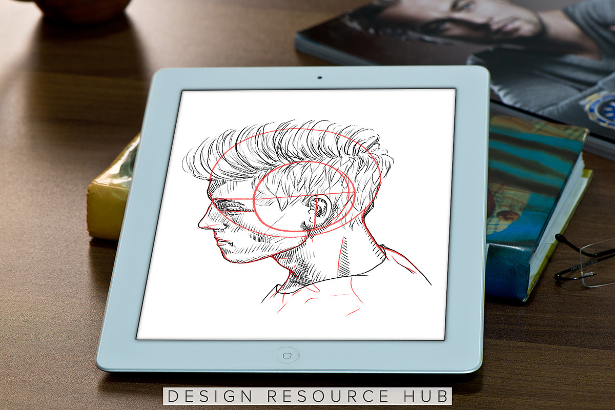 Procreate Drawing: Portrait Poses, a Shape Add-On by Design Resource Hub (Photo 3 of 10)