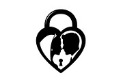 Heart Lock and Key Silhouette Icons, an Illustration by Designer_Momina (Thumbnail 33 of 51)