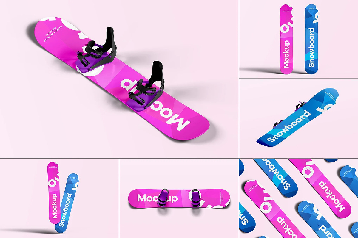 Snowboard Mock-up, a Product Mockup by zippypixelstudio (Photo 1 of 8)