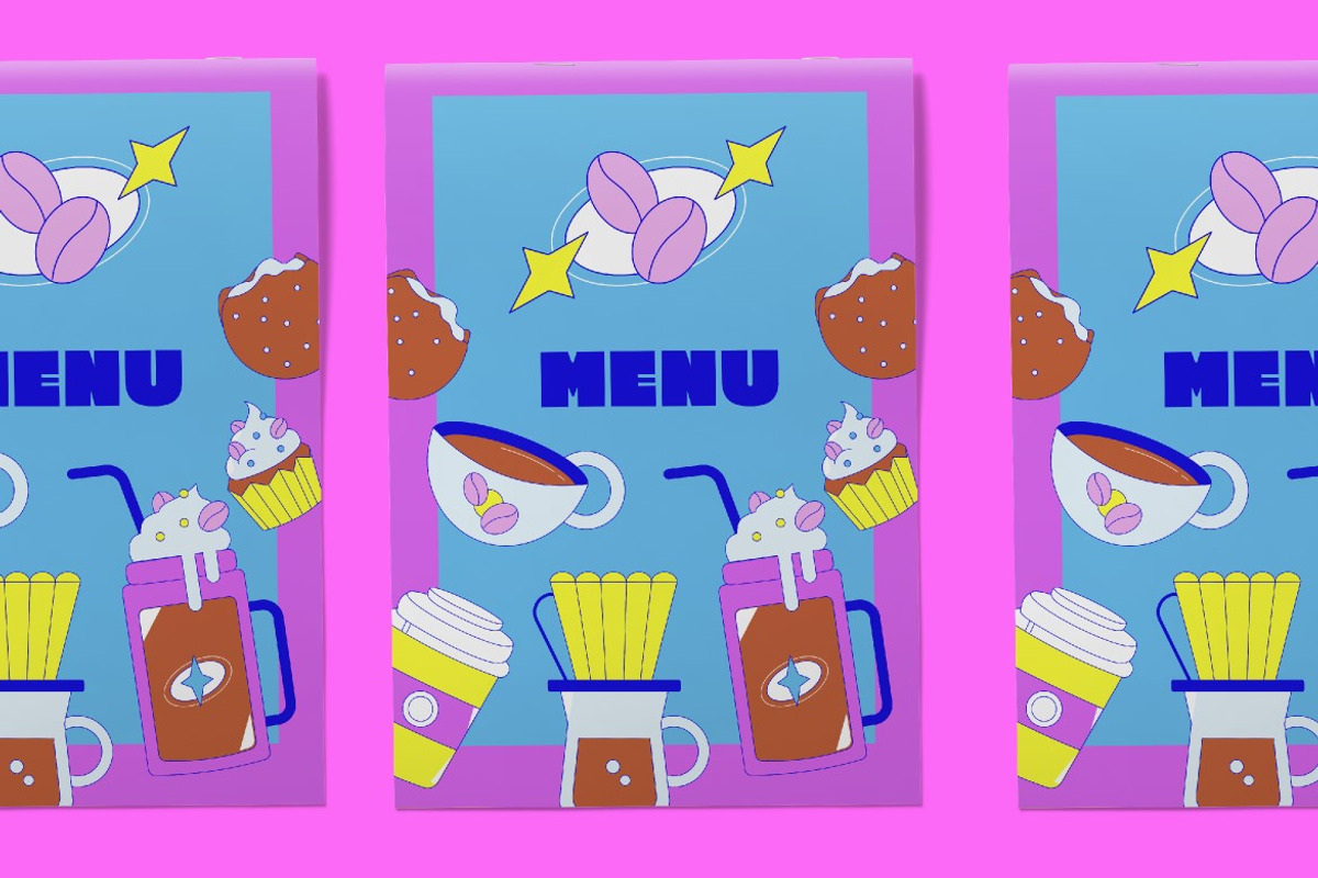 Pink Coffee Shop Illustration Set, an Object Illustration by graphicook (Photo 4 of 6)