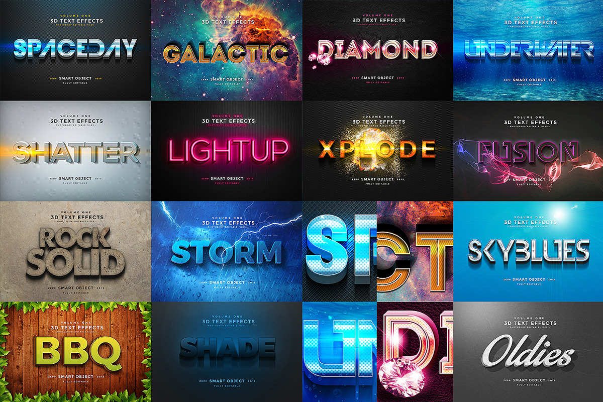 50 Text Effects Bundle, a Brushes & More by Graphicdome (Photo 2 of 5)