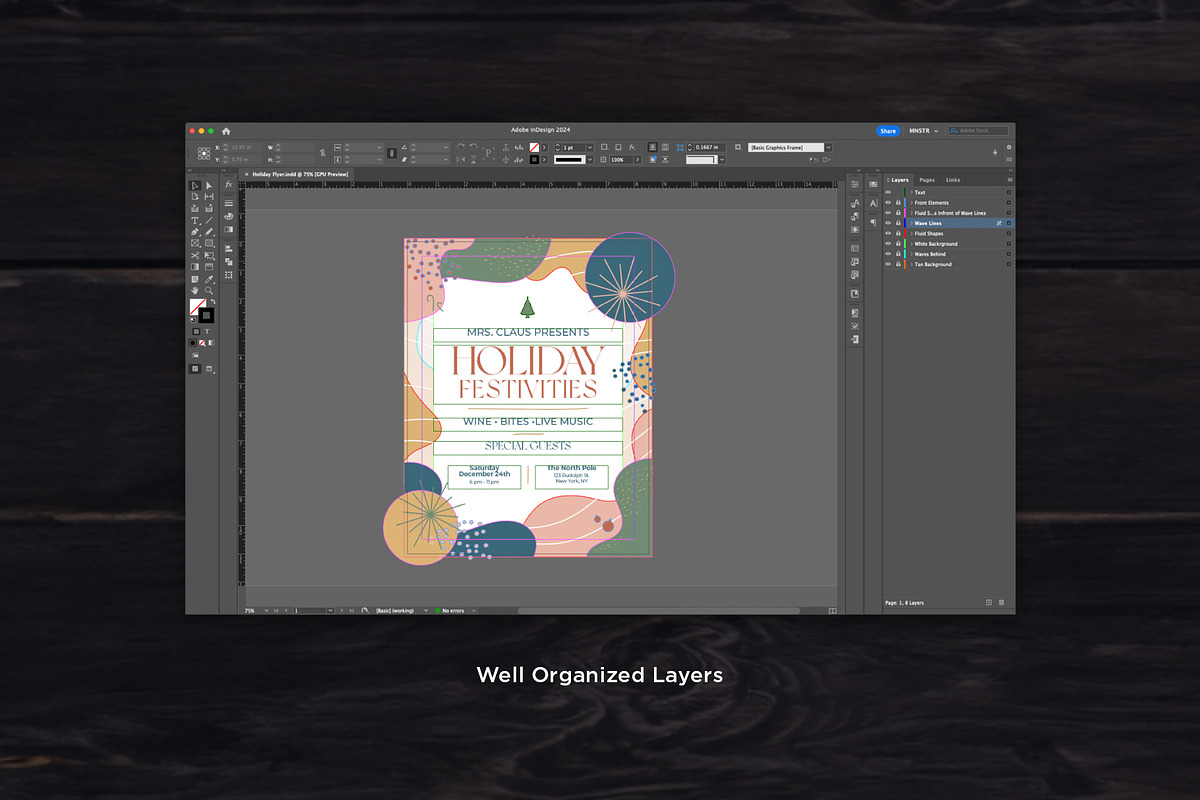 Holiday Flyer+Social - PSD AI INDD, a Flyer Template by Everyday Monster Creative (Photo 4 of 4)