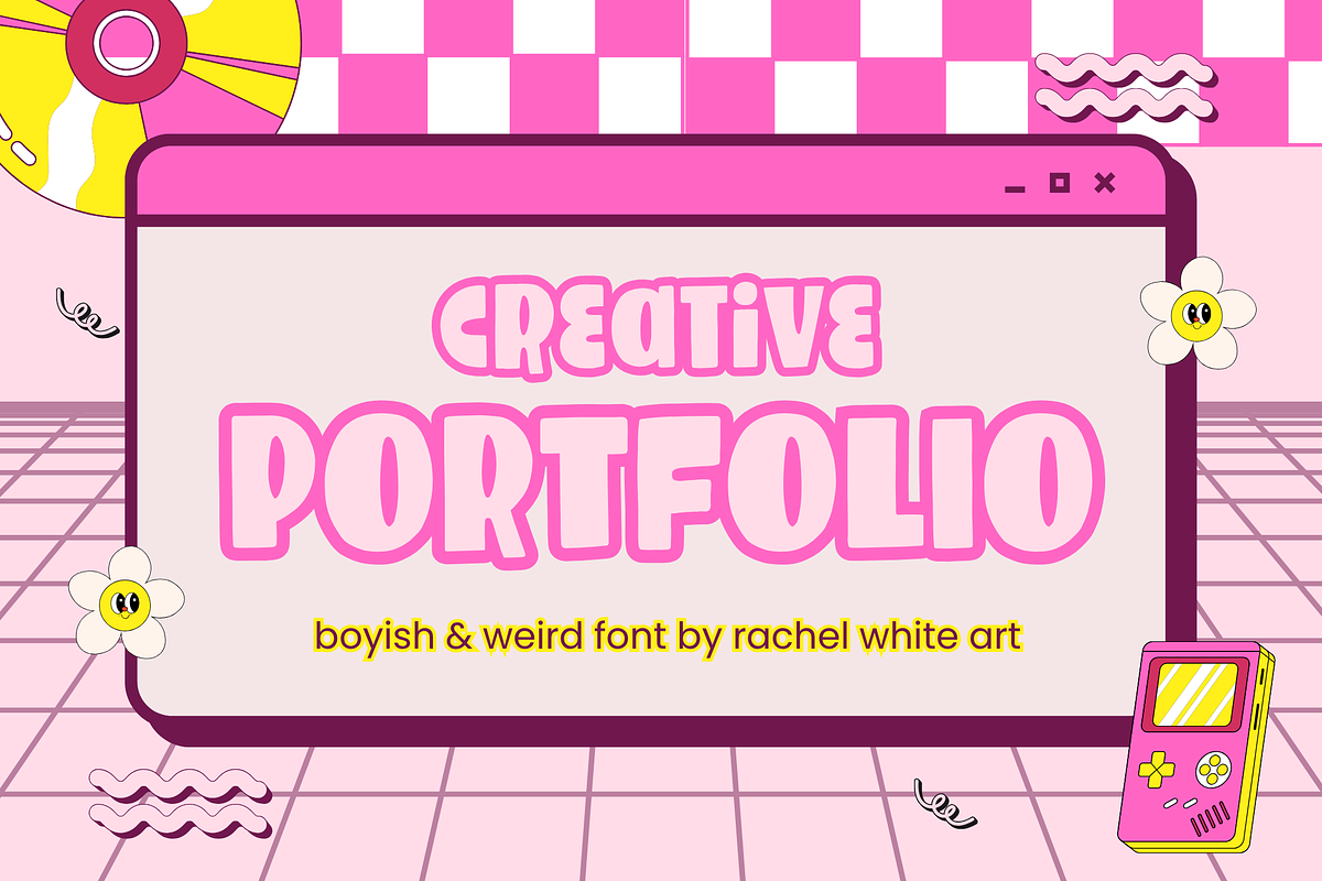 Boyish & Weird, a strange font, a Sans Serif Font by Rachel White Art (Photo 12 of 12)