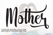 Mother | Script Font, a Handwritten Font by Scratchones (Thumbnail 1 of 9)