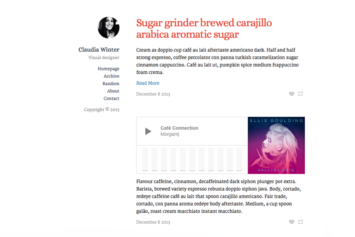 Winter Tumblr Theme, a Websites & App Template by Vietism (Photo 3 of 4)