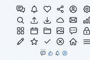 41 Vector Outline Social UI Icons, an Outline Icon by adenpinkstore (Thumbnail 4 of 20)