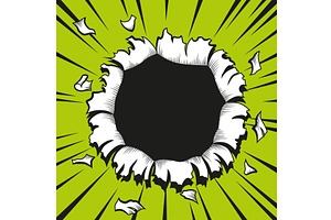 Comic book hole. Vector paper, an Illustration by Things for designers