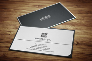 Clean QR Code Business Card 2