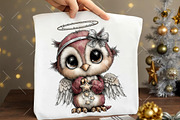 Whimsical Christmas Owl Clipart, an Illustration by OK Design (Thumbnail 6 of 6)