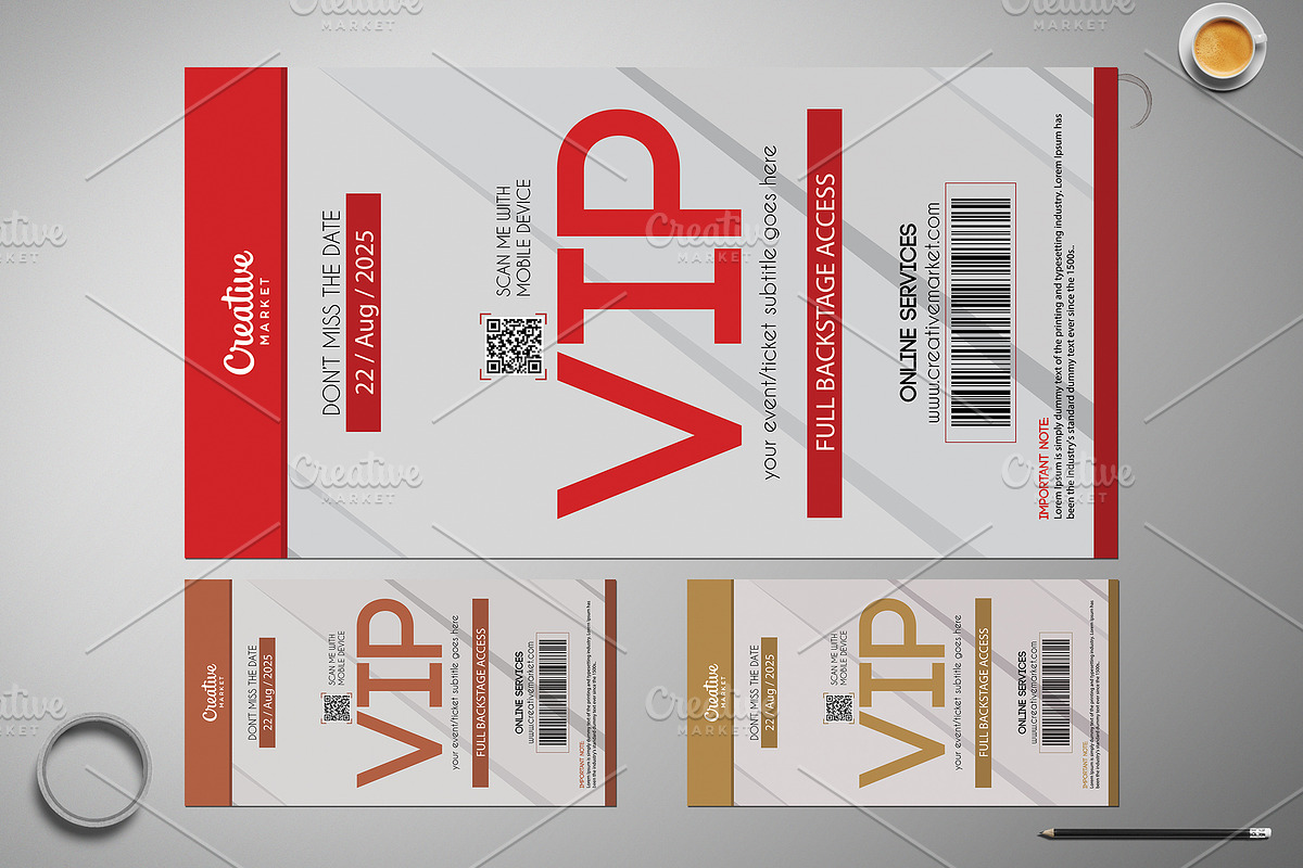 Business VIP Pass Card 021, a Card Template by Tzochko (Photo 4 of 5)