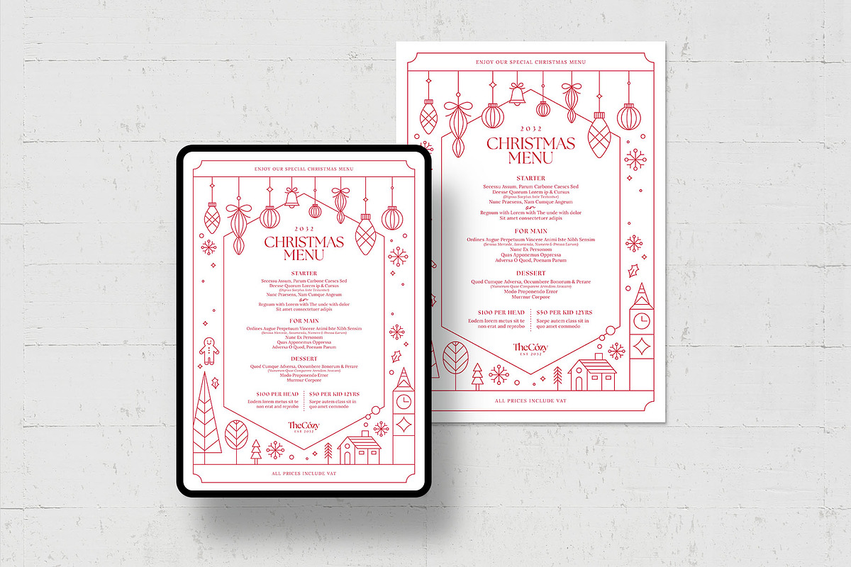 Christmas Menu Template, a Flyer Template by BrandPacks (Photo 3 of 5)