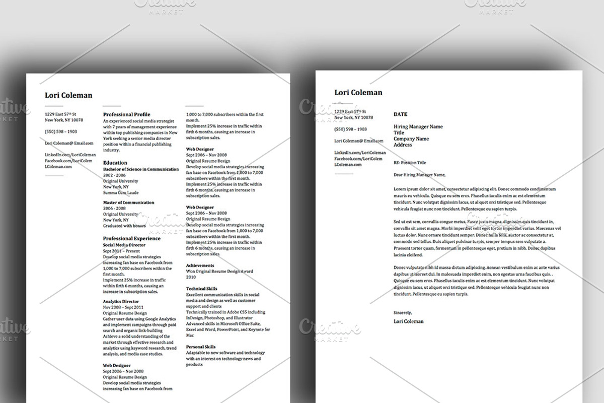 3 Professional Resume Designs Bundle, a Resume Template by Stand Out Shop (Photo 3 of 4)