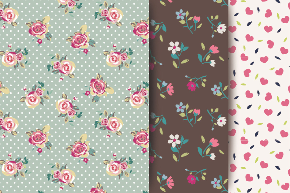 Seamless vintage patterns Vol.2 preview 5