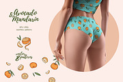 Avocado & Mandarin seamless patterns, a Pattern Graphic by Alenkakarabanova (Thumbnail 4 of 6)