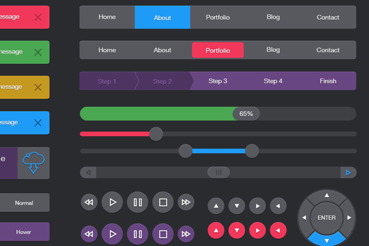 Flat UI Web Kit, an UI Kit Template by ChrisFarina (Photo 4 of 4)