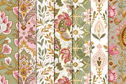 Sage Green & Pink Indian Patterns, a Pattern Graphic by Maishop (Thumbnail 2 of 3)