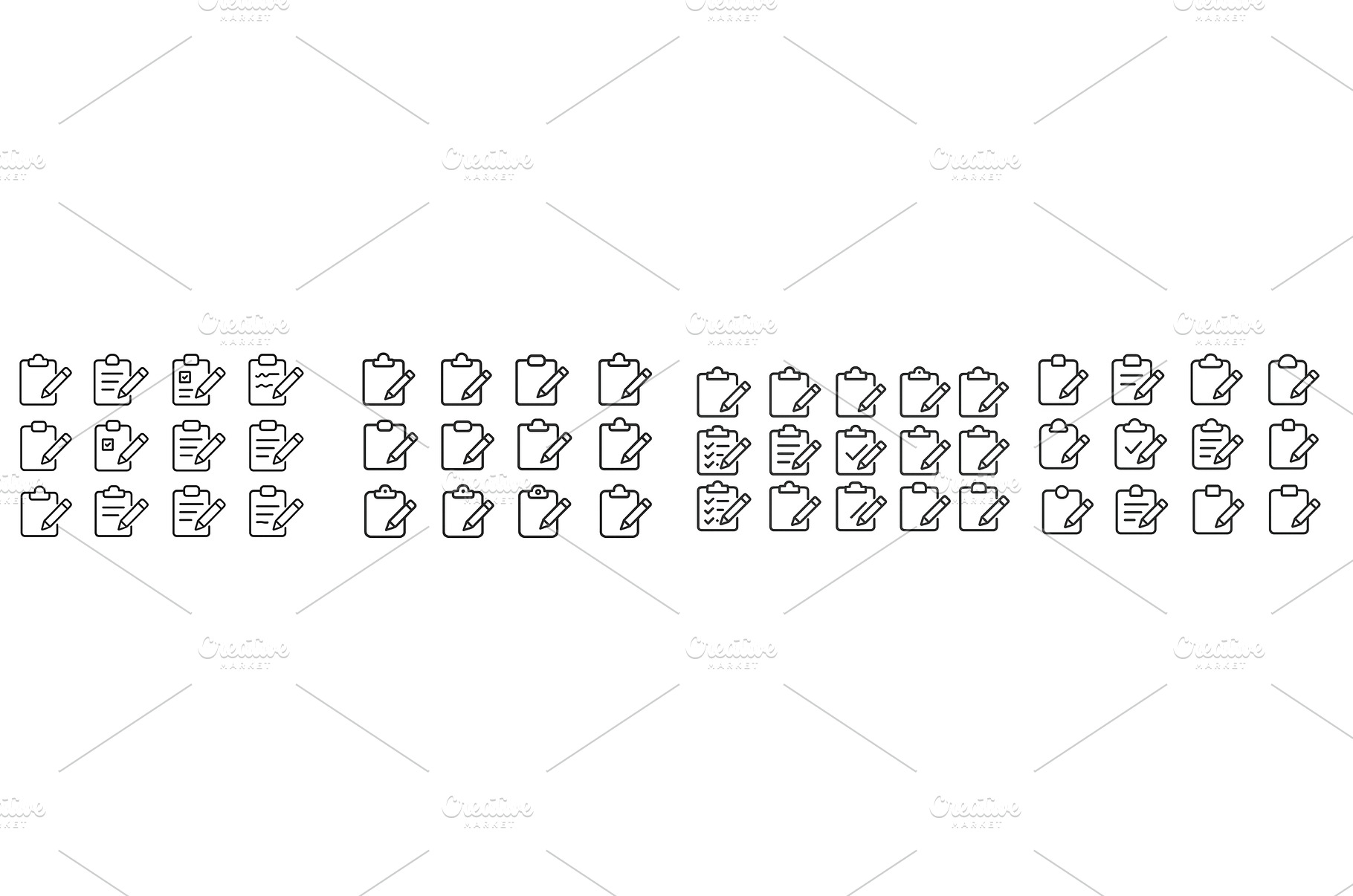 Collection of outline clipboards, a Technology Photo by ZinetroN