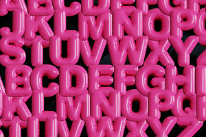 Pink Balloon Letters Inflate