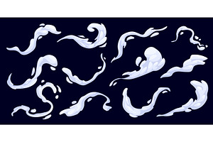 Cartoon smoke effects, coffee steam, an Object Illustration by Buch&Bee