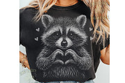 Cute Valentine Raccoon Love Design, a Seasonal Illustration by RETROVIBZDESIGNS (Thumbnail 4 of 5)