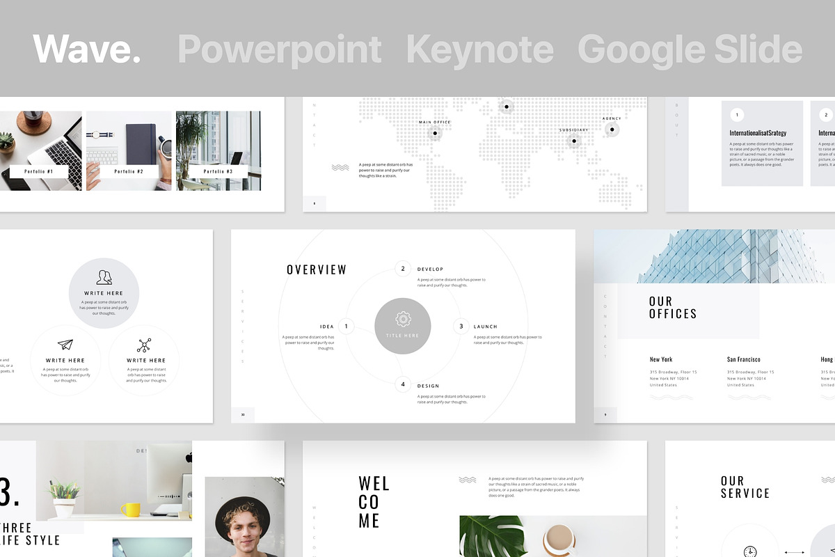 Wave - Minimal Animated Pitch Deck, a Presentation Template by TemplateZuu (Photo 1 of 16)