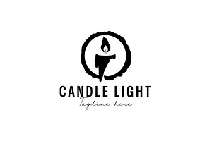 candle logo vector icon illustration, a Branding & Logo Template by Dyn Studio