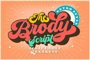 Brody Script & Extrude, a Script Font by joelmaker (Thumbnail 14 of 15)