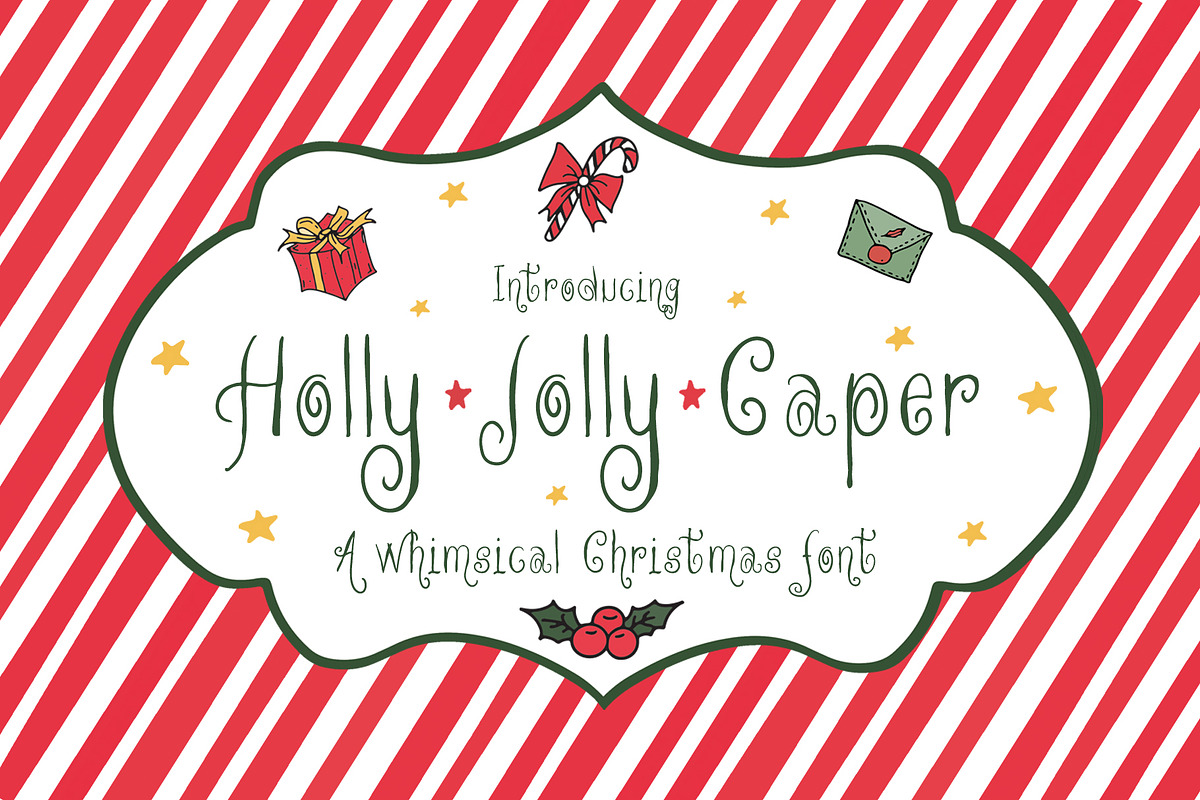 Whimsical Handdrawn Holly Jolly Font, a Handwritten Font by Amalia Calligraphy (Photo 1 of 11)