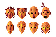 8 African Masks Flat Icons, an Icon by Lianella's Shop (Thumbnail 3 of 5)