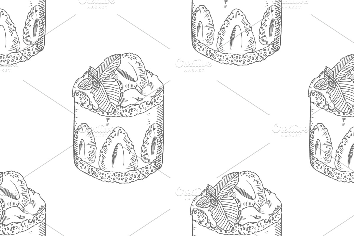 Strawberry cake, a Decorative Illustration by Zhemchuzhina (Photo 5 of 5)