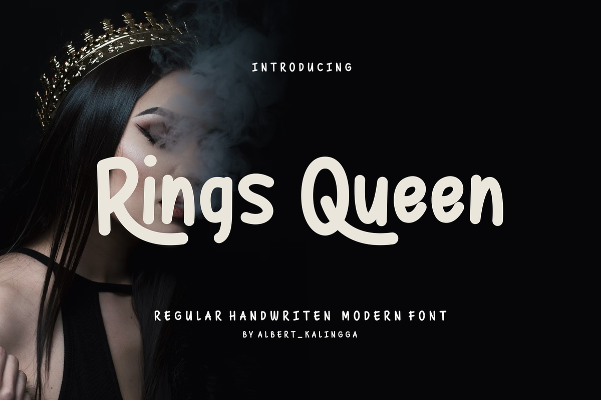 Rings Queen Font, a Handwritten Font by albert_kalingga (Photo 1 of 5)