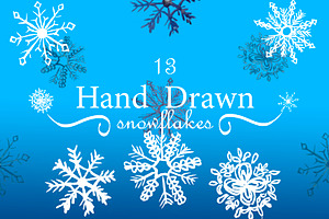 Hand Drawn Snowflakes