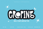Eroping - Kids & Playful Font, a Sans Serif Font by Iqsiart Studio (Thumbnail 1 of 6)