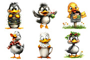 Whimsical Christmas Duck Clipart, an Illustration by Daily.Designs (Thumbnail 4 of 5)