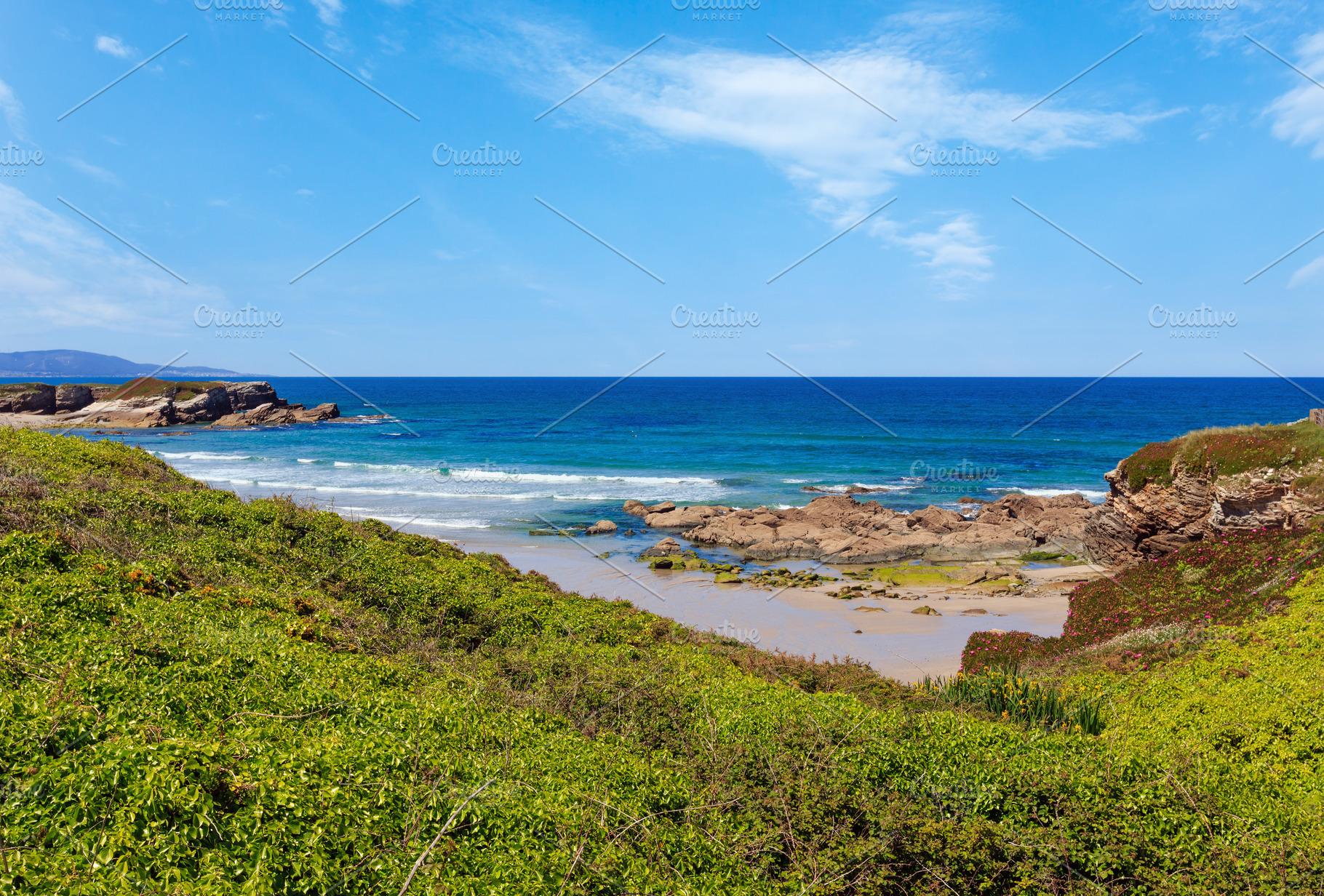 Summer blossoming Atlantic coastline (Galicia)., a Nature Photo by YuriyB
