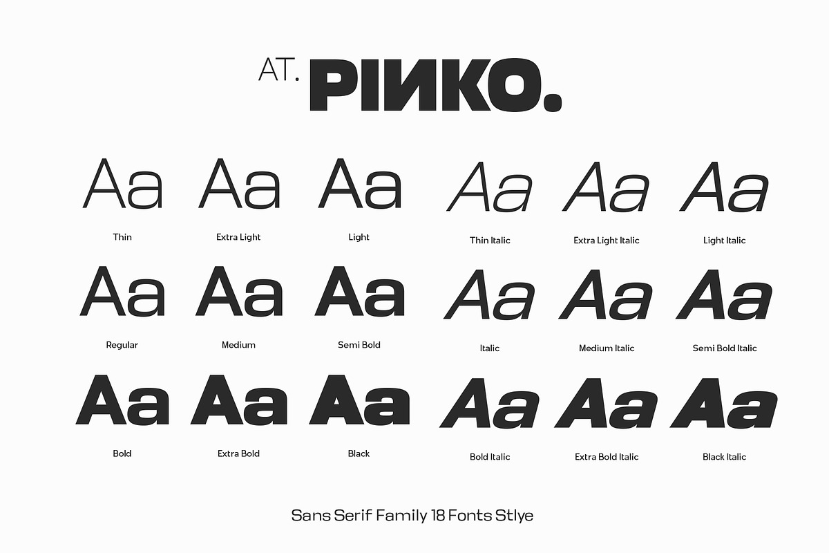 AT Pinko, a Sans Serif Font by Ardyanatypes (Photo 7 of 12)