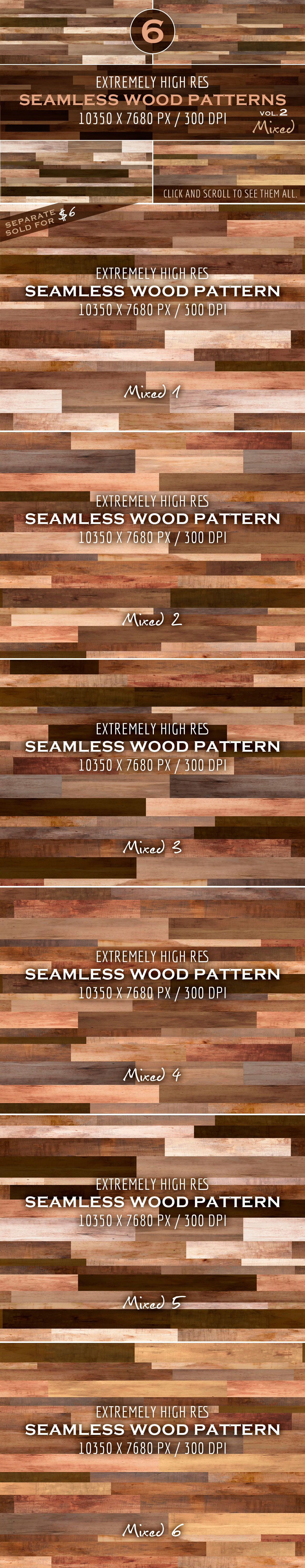 Extremely HR wood patterns vol. 2, a Pattern Graphic by Fresh Design ...
