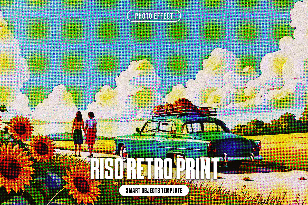 Riso Retro Print Photo Effect, a Layer Style Add-On by iDoodle Studio (Photo 1 of 5)