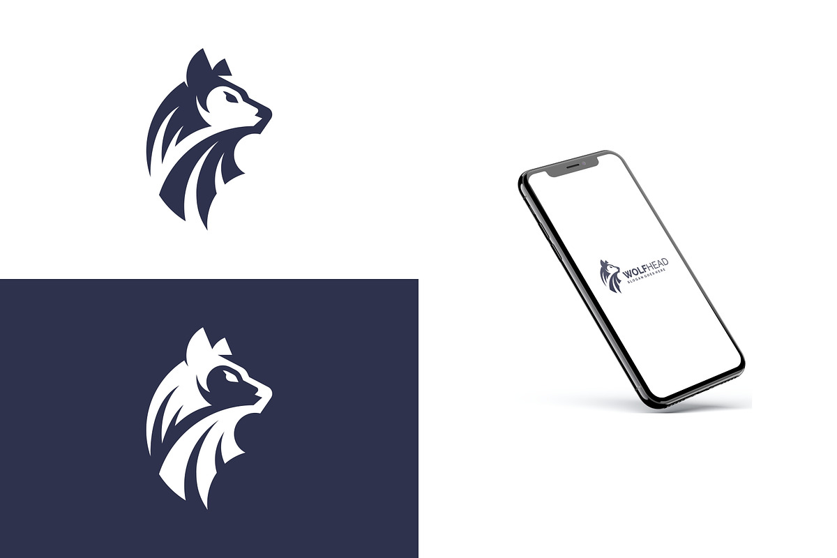 Monochrome Wolf Head Stag Logo, a Branding & Logo Template by Artnivora.Std (Photo 2 of 5)