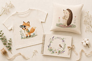 Woodland Animals Watercolor Clipart, an Object Graphic by AnnMsl Lab (Thumbnail 4 of 7)