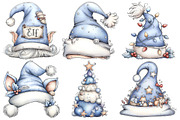 Whimsical Santa Hat Clipart, an Illustration by Pixels.Craft (Thumbnail 6 of 6)