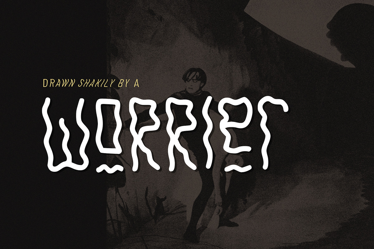 Nerves halloween horror font preview 2