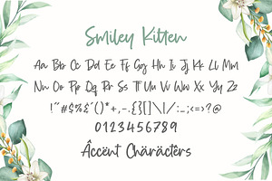 Smiley Kitten - Monoline Font