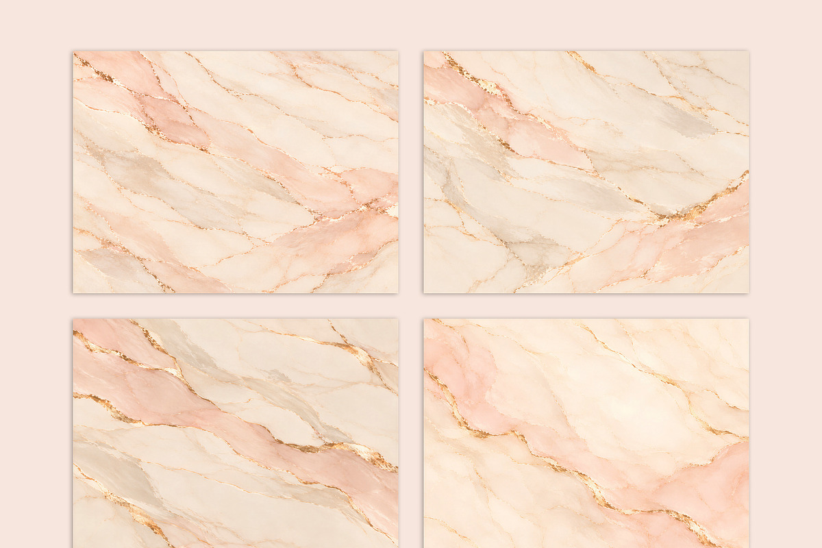 Blush & Gold Gilded Marble Textures, a Texture Graphic by by creative paper (Photo 2 of 5)
