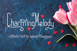 CharmingMelody| romantic curly font, a Sans Serif Font by wowomnom